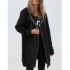 Zeagoo Women’s Zip Up Hoodies Long Tunic Sweatshirts Oversized Fleece Casual Long Sleeve 2026 Fall Hoodie Jacket Coat(Black)