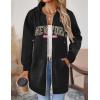 Zeagoo Women’s Zip Up Hoodies Long Tunic Sweatshirts Oversized Fleece Casual Long Sleeve 2026 Fall Hoodie Jacket Coat(Black Letter Print)