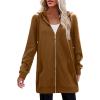 Zeagoo Women’s Zip Up Hoodies Long Tunic Sweatshirts Oversized Fleece Casual Long Sleeve 2026 Fall Hoodie Jacket Coat(Brown)