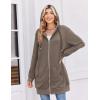 Zeagoo Women’s Zip Up Hoodies Long Tunic Sweatshirts Oversized Fleece Casual Long Sleeve 2026 Fall Hoodie Jacket Coat(Coffeegrey)