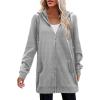 Zeagoo Women’s Zip Up Hoodies Long Tunic Sweatshirts Oversized Fleece Casual Long Sleeve 2026 Fall Hoodie Jacket Coat(Grey)