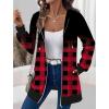 Zeagoo Women’s Zip Up Hoodies Long Tunic Sweatshirts Oversized Fleece Casual Long Sleeve 2026 Fall Hoodie Jacket Coat(Plaid-print)