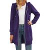 Zeagoo Women’s Zip Up Hoodies Long Tunic Sweatshirts Oversized Fleece Casual Long Sleeve 2026 Fall Hoodie Jacket Coat(Purple)