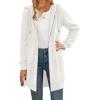 Zeagoo Women’s Zip Up Hoodies Long Tunic Sweatshirts Oversized Fleece Casual Long Sleeve 2026 Fall Hoodie Jacket Coat(White)