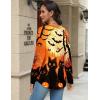 Zeagoo Long Sleeve Shirts for Women Henley T Shirts Loose Fit Tunics Dressy Casual Work Blouses Fall Fashion Tops(Halloween Orange)