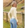 Zeagoo Womens Ribbed Fitted Crop Tops Long Sleeve T Shirts Basic Scoop Neck Casual Slim Fitted Y2k Clothes 2026(Black off White)