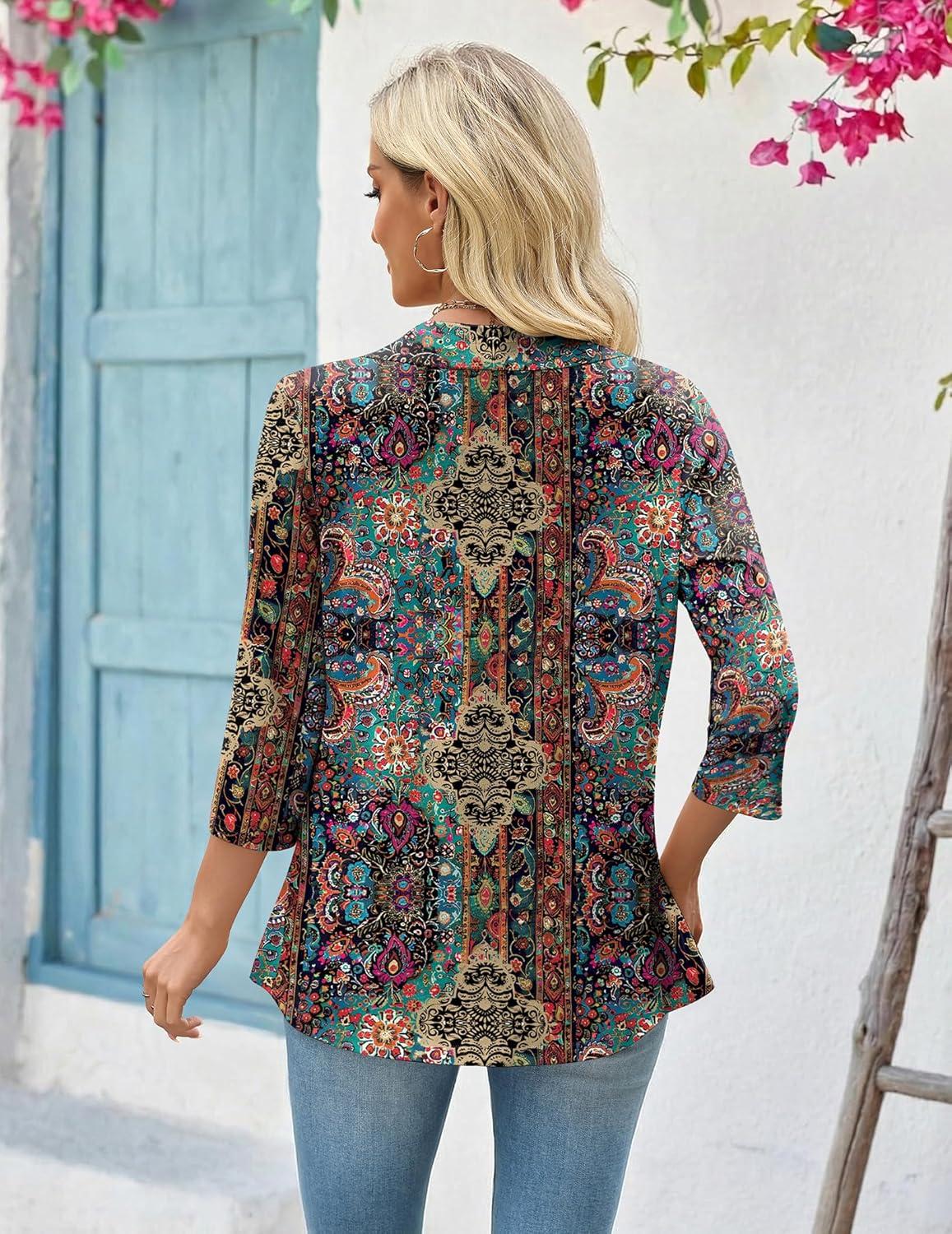 imageZeagoo Womens 2026 Summer 34 Sleeve Lightweight Cardigans Sweaters Open Front Draped Ruffles Kimono CoverupsAmz721