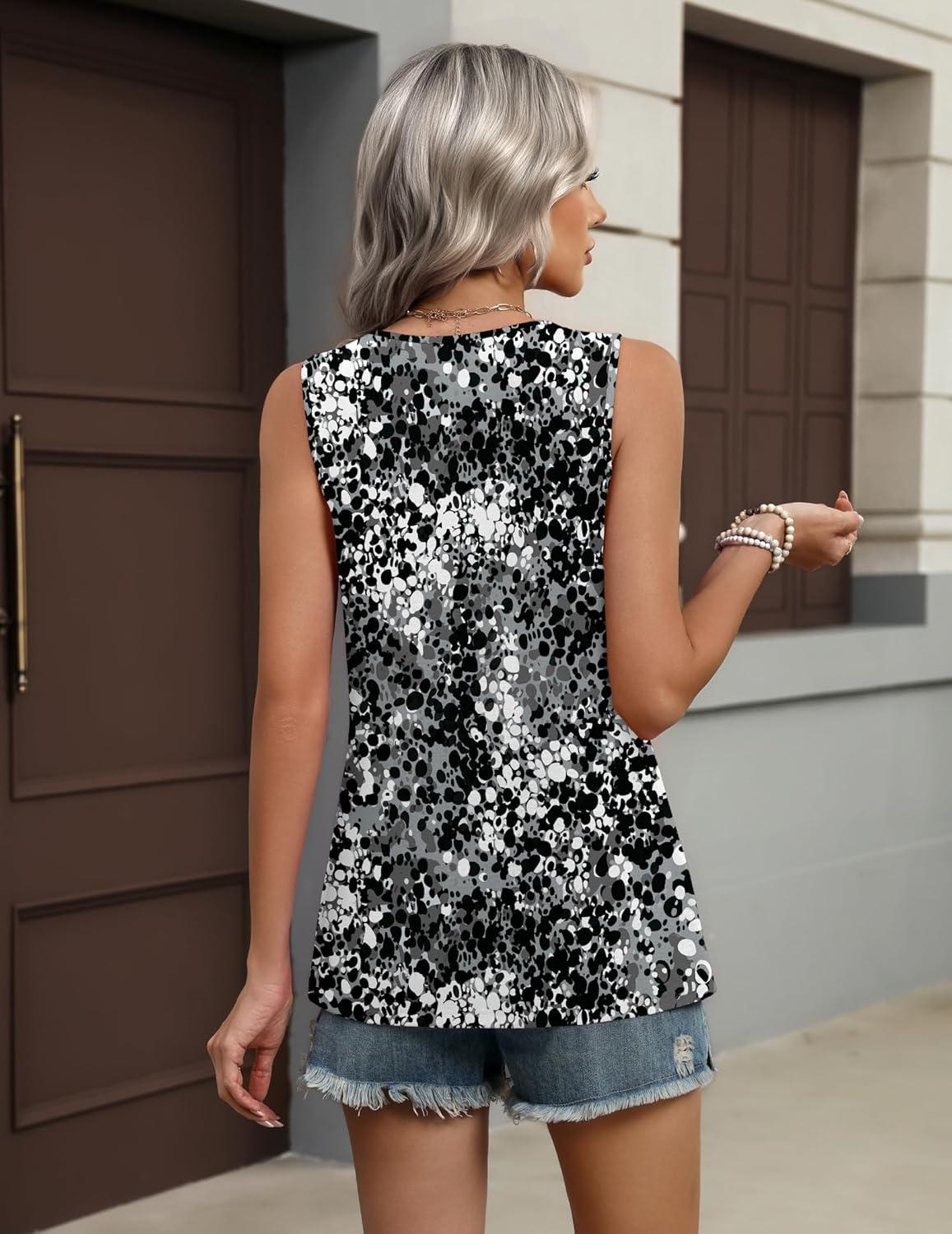imageZeagoo Womens Tank Tops 2026 Summer Flowy Peplum Casual V Neck Babydoll Sleeveless Tops S3XCx273