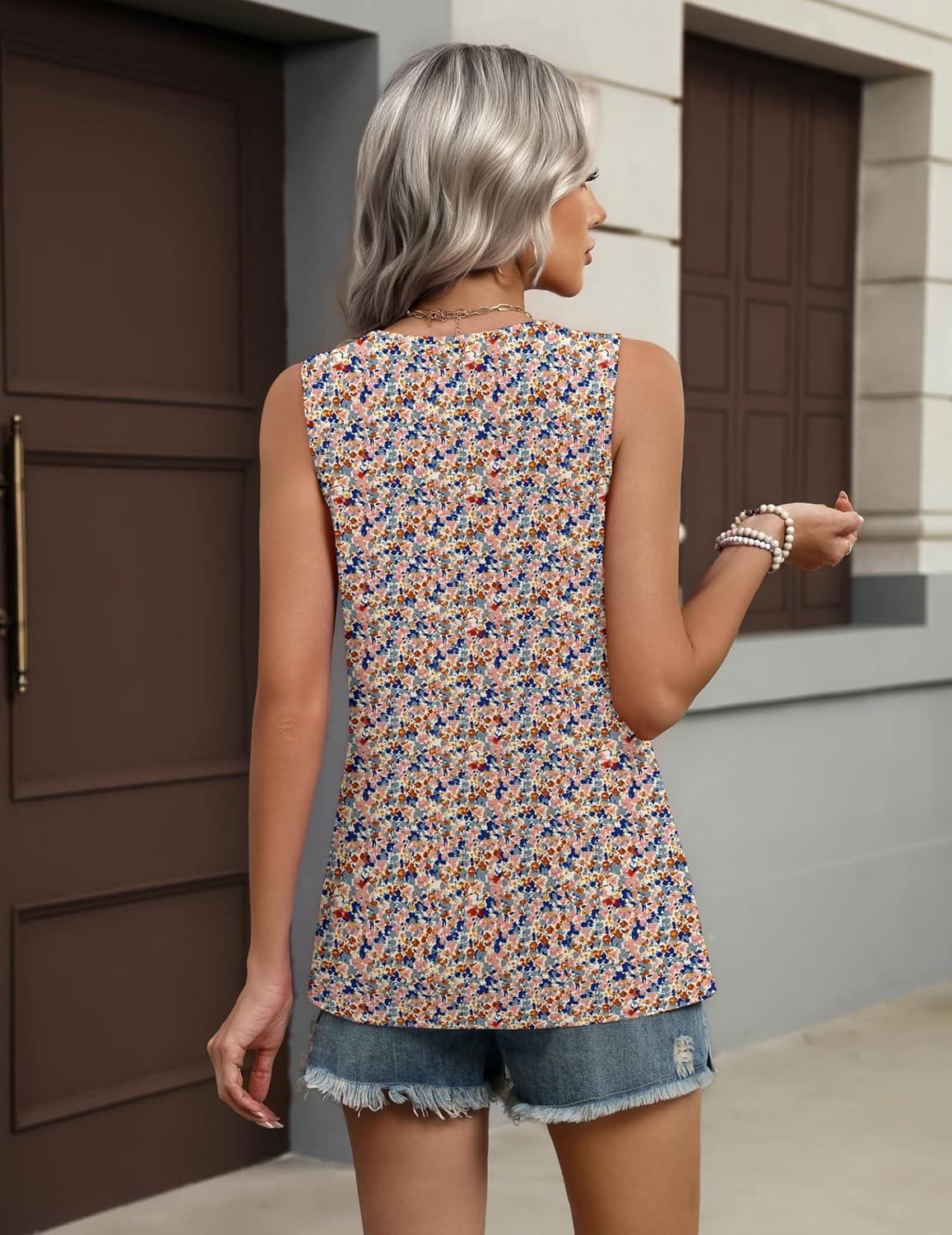 imageZeagoo Womens Tank Tops 2026 Summer Flowy Peplum Casual V Neck Babydoll Sleeveless Tops S3XXh498