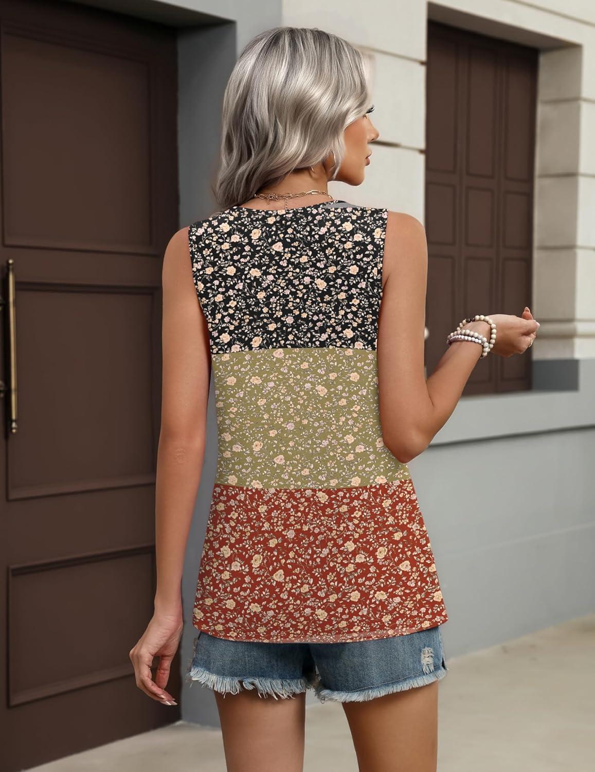 imageZeagoo Womens Tank Tops 2026 Summer Flowy Peplum Casual V Neck Babydoll Sleeveless Tops S3XXh553
