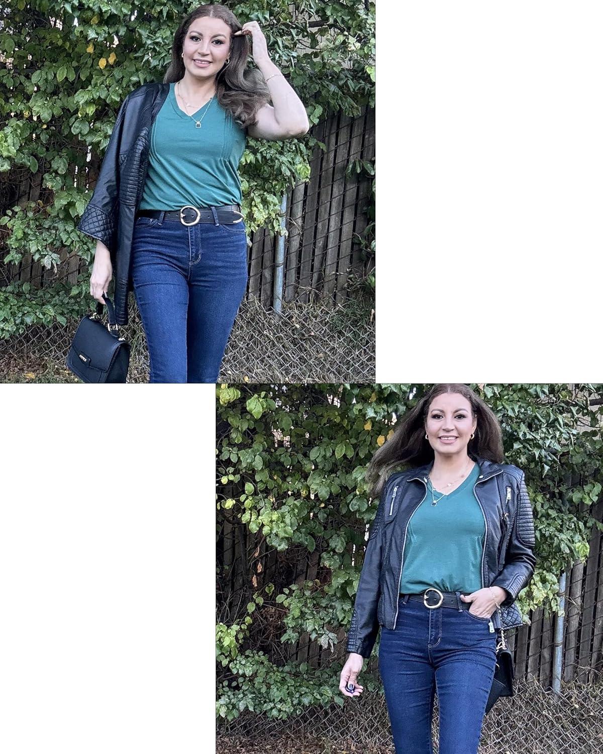 imageZeagoo Womens Tank Tops Loose Fit Casual V Neck Boho Summer Pleated Sleeveless Shirts Basic Trendy Outfits ClothesGreen