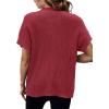 Women 2026 Sweater Vest Mock Neck Batwing Short Sleeve Oversized Ribbed Knit Tops Fall Pullover Sweater S-XXL(Dark Red)