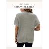 Women 2026 Sweater Vest Mock Neck Batwing Short Sleeve Oversized Ribbed Knit Tops Fall Pullover Sweater S-XXL(Gray)