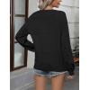 Zeagoo 2025 Womens Cardigan Casual Long Sleeve Lightweight Crochet Shrug V Neck Tops Button Down Soft Knit Sweater(Black)