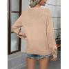 Zeagoo 2025 Womens Cardigan Casual Long Sleeve Lightweight Crochet Shrug V Neck Tops Button Down Soft Knit Sweater(Khaki)