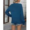 Zeagoo 2025 Womens Cardigan Casual Long Sleeve Lightweight Crochet Shrug V Neck Tops Button Down Soft Knit Sweater(Navy Blue)