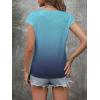Zeagoo Blouses for Women Fashion 2025 Trendy Dressy Cap Sleeve Summer Shirts V Neck Tops Vacation t Shirts XXL