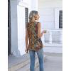 Zeagoo Boho Tank Tops for Women Pleated V Neck Tunic Summer Shirts Loose Casual Dressy Button Sleeveless Flowy Clothes