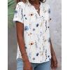 Zeagoo Button Down Shirts for Women Short Sleeve Tops V Neck Collar Blouses Business Casual Outfits S-2XL(Bf290)