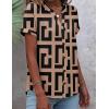 Zeagoo Button Down Shirts for Women Short Sleeve Tops V Neck Collar Blouses Business Casual Outfits S-2XL(Jh308)