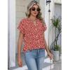 Zeagoo Button Down Shirts for Women Short Sleeve Tops V Neck Collar Blouses Business Casual Outfits S-2XL(Jh590)
