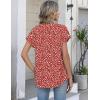 Zeagoo Button Down Shirts for Women Short Sleeve Tops V Neck Collar Blouses Business Casual Outfits S-2XL(Jh590)