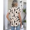 Zeagoo Button Down Shirts for Women Short Sleeve Tops V Neck Collar Blouses Business Casual Outfits S-2XL(Jh602)