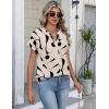 Zeagoo Button Down Shirts for Women Short Sleeve Tops V Neck Collar Blouses Business Casual Outfits S-2XL(Jh602)