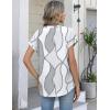Zeagoo Button Down Shirts for Women Short Sleeve Tops V Neck Collar Blouses Business Casual Outfits S-2XL(Jh611)