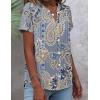 Zeagoo Button Down Shirts for Women Short Sleeve Tops V Neck Collar Blouses Business Casual Outfits S-2XL(Mz919)