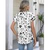 Zeagoo Button Down Shirts for Women Short Sleeve Tops V Neck Collar Blouses Business Casual Outfits S-2XL(Sf291)