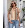 Zeagoo Button Down Shirts for Women Short Sleeve Tops V Neck Collar Blouses Business Casual Outfits S-2XL(Tw720)