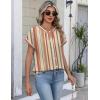 Zeagoo Button Down Shirts for Women Short Sleeve Tops V Neck Collar Blouses Business Casual Outfits S-2XL(Tw720)
