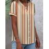 Zeagoo Button Down Shirts for Women Short Sleeve Tops V Neck Collar Blouses Business Casual Outfits S-2XL(Tw720)