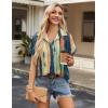 Zeagoo Short Sleeve Summer Tops for Women Casual Button Down Shirts Solid/Striped Business Work Blouses(Cx289)
