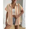 Zeagoo Short Sleeve Summer Tops for Women Casual Button Down Shirts Solid/Striped Business Work Blouses(Tw720)