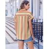 Zeagoo Short Sleeve Summer Tops for Women Casual Button Down Shirts Solid/Striped Business Work Blouses(Tw720)