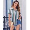 Zeagoo Short Sleeve Summer Tops for Women Casual Button Down Shirts Solid/Striped Business Work Blouses(Tw721)