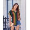 Zeagoo Short Sleeve Summer Tops for Women Casual Button Down Shirts Solid/Striped Business Work Blouses(Tz275)