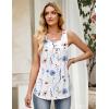 Zeagoo Tank Top for Women 2026 Summer Loose Fit Sleeveless Pleated Flowy Floral Tunic Dressy Blouse(Bf290)