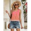 Zeagoo Tank Top for Women 2026 Summer Loose Fit Sleeveless Pleated Flowy Floral Tunic Dressy Blouse(Jb218)
