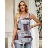 Zeagoo Tank Top for Women 2026 Summer Loose Fit Sleeveless Pleated Flowy Floral Tunic Dressy Blouse(Jh609)