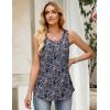 Zeagoo Tank Top for Women 2026 Summer Loose Fit Sleeveless Pleated Flowy Floral Tunic Dressy Blouse(Mz473)