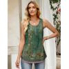 Zeagoo Tank Top for Women 2026 Summer Loose Fit Sleeveless Pleated Flowy Floral Tunic Dressy Blouse(Mz839)