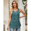 Zeagoo Tank Top for Women 2026 Summer Loose Fit Sleeveless Pleated Flowy Floral Tunic Dressy Blouse(Mz858)