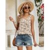 Zeagoo Tank Top for Women 2026 Summer Loose Fit Sleeveless Pleated Flowy Floral Tunic Dressy Blouse(Sp31)