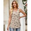 Zeagoo Tank Top for Women 2026 Summer Loose Fit Sleeveless Pleated Flowy Floral Tunic Dressy Blouse(Sp31)