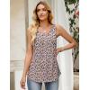 Zeagoo Tank Top for Women 2026 Summer Loose Fit Sleeveless Pleated Flowy Floral Tunic Dressy Blouse(Xh498)