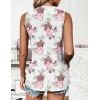Zeagoo Tank Tops for Women Sleeveless Eyelet Shirts High Neck Cute Summer Top Loose Fit S-XXL(02-floral White)