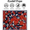 Zeagoo Tank Tops for Women Sleeveless Eyelet Shirts High Neck Cute Summer Top Loose Fit S-XXL(03-floral Red)